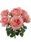 20" Vibrant Pink Rose Bush - Set of 6, Artificial Flowers, Lifelike Design, Perfect for Home, Office, Weddings, and Events - Year-Round Decor, Floral Home by Artificial Flowers
